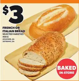 Loblaws FRENCH OR ITALIAN BREAD offer