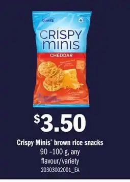 Loblaws CRISPY MINIS BROWN RICE SNACKS offer