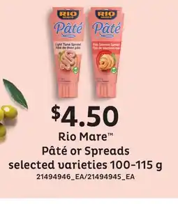 Loblaws RIO MARE PÂTÉ OR SPREADS offer