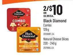 Loblaws BLACK DIAMOND COMBO, 129 G, NATURAL CHEESE SLICES offer