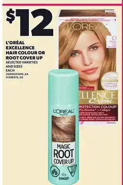 Loblaws L'ORÉAL EXCELLENCE HAIR COLOUR OR ROOT COVER UP offer