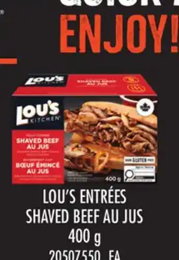 Loblaws LOU'S ENTRÉES SHAVED BEEF AU JUS offer