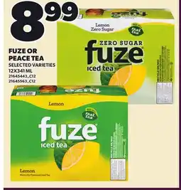 Loblaws FUZE OR PEACE TEA offer