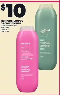 Loblaws METHOD SHAMPOO OR CONDITIONER offer