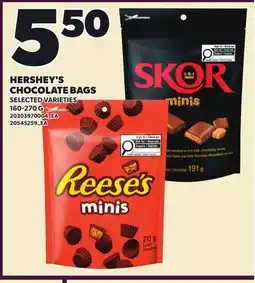Loblaws HERSHEY'S CHOCOLATE BAGS offer