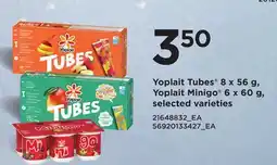 Loblaws YOPLAIT TUBES 8 X 56 G, YOPLAIT MINIGO 6 X 60 G offer