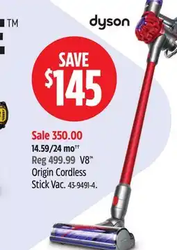 Canadian Tire Dyson Origin Cordless Stick Vac offer