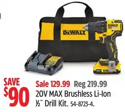 Canadian Tire 20V MAX Brushless Li-Ion 1⁄2˝ Drill Kit offer