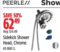 Canadian Tire Peerless Sidekick Shower Head, Chrome offer