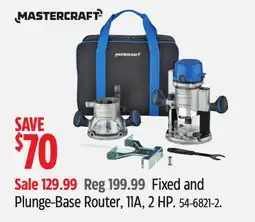Canadian Tire Fixed and Plunge-Base Router, 11A, 2 HP offer