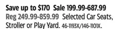 Canadian Tire Graco Selected Car Seats, Stroller or Play Yard offer