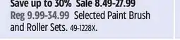Canadian Tire Premier Selected Paint Brush and Roller Sets offer