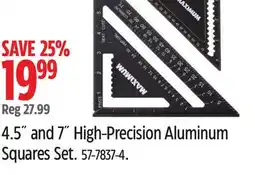 Canadian Tire 4.5˝ and 7˝ High-Precision Aluminum Squares Set offer