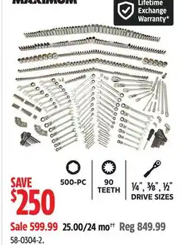 Canadian Tire Maximum Black Chrome Socket Set offer