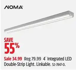 Canadian Tire Noma 4´ Integrated LED Double-Strip Light offer