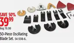 Canadian Tire Mastercraft 50-Piece Oscillating Blade Set offer