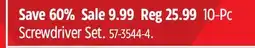 Canadian Tire Mastercraft 10-Pc Screwdriver Set offer