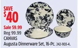 Canadian Tire CANVAS Augusta Dinnerware Set, 16-Pc offer