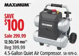 Canadian Tire MAXIMUM 4.5-Gallon Quiet Air Compressor offer