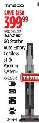 Canadian Tire Tineco GO Station Auto Empty Cordless Stick Vacuum System offer