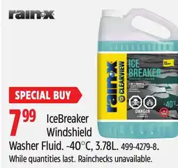 Canadian Tire Rain-X IceBreaker Windshield Washer Fluid offer