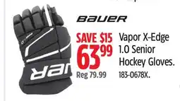 Canadian Tire BAUER Vapor X-Edge 1.0 Senior Hockey Gloves offer