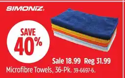 Canadian Tire SIMONIZ Microfibre Towels offer