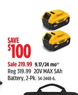 Canadian Tire Dewalt Battery, 2-Pk offer