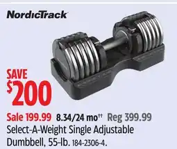 Canadian Tire NordicTrack Select-A-Weight Single Adjustable Dumbbell offer