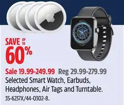 Canadian Tire Selected Smart Watch, Earbuds, Headphones, Air Tags and Turntable offer