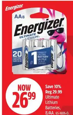 Canadian Tire Energizer Ultimate Lithium Batteries offer
