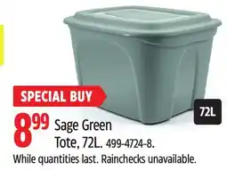 Canadian Tire Sage Green Tote offer