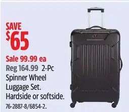 Canadian Tire Outbound 2-Pc Spinner Wheel Luggage Set offer