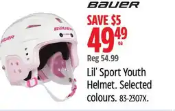 Canadian Tire Bauer Lil' Sport Youth Helmet. Selected colours offer