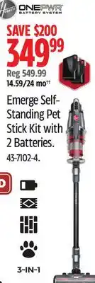 Canadian Tire Onepwr Emerge Self- Standing Pet Stick Kit with 2 Batteries offer