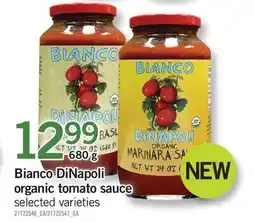 Fortinos BIANCO DINAPOLI ORGANIC TOMATO SAUCE offer