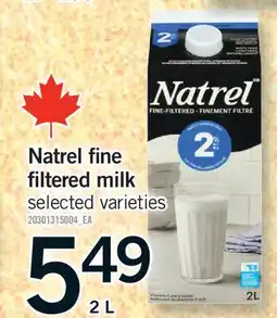 Fortinos NATREL FINE FILTERED MILK offer