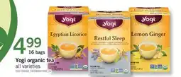 Fortinos YOGI ORGANIC TEA, 16 bags offer