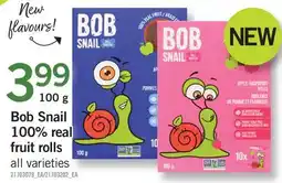Fortinos BOB SNAIL 100% REAL FRUIT ROLLS offer