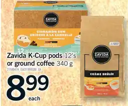 Fortinos ZAVIDA K-CUP PODS, 12'S OR GROUND COFFEE offer