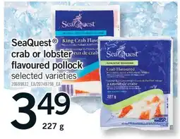 Fortinos SEAQUEST CRAB OR LOBSTER FLAVOURED POLLOCK offer