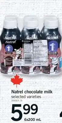 Fortinos NATREL CHOCOLATE MILK offer