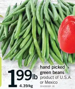 Fortinos HAND PICKED GREEN BEANS offer