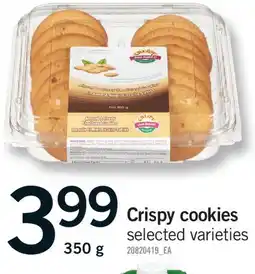 Fortinos CRISPY COOKIES offer