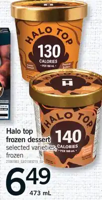 Fortinos HALO TOP FROZEN DESSERT offer