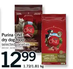Fortinos PURINA ONE DRY DOG FOOD, 1.72/1.81/kg offer
