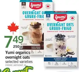 Fortinos YUMI ORGANICS OVERNIGHT OATS offer