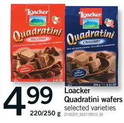 Fortinos LOACKER QUADRATINI WAFERS, 220/250 G offer