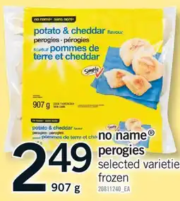 Fortinos NO NAME PEROGIES offer