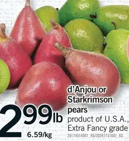 Fortinos D'ANJOU OR STARKRIMSON PEARS offer